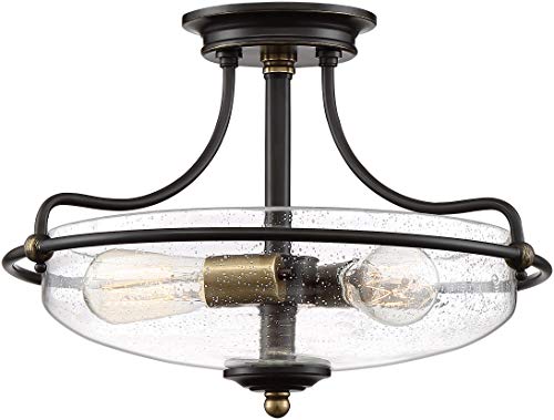 Quoizel GFC1717PN Griffin Three Light Semi-Flush Mount, Palladian Bronze Alternate Image 4.jpg