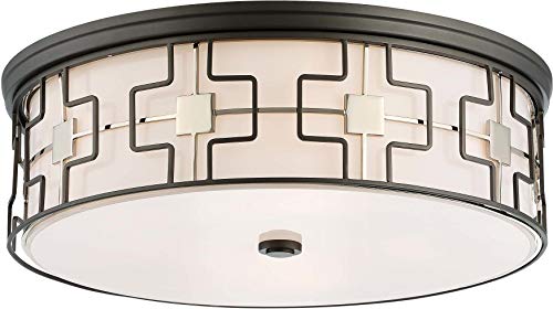 Minka-Lavery 846-105-L LED Flush Mount, Dark Gray W/Polished Nickel Alternate Image.jpg