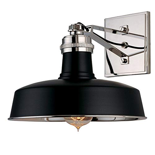 Hudson Valley 8601-BPN Hudson Falls One Light Wall Sconce, Black/Polished Nickel Alternate Image.jpg