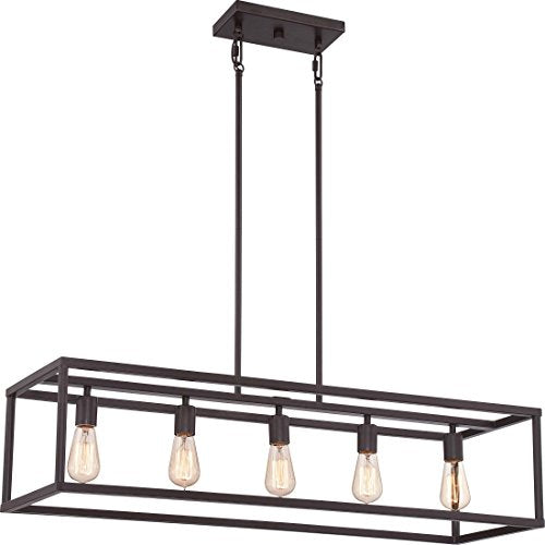 Quoizel NHR538WT New Harbor Five Light Island Chandelier, Western Bronze Alternate Image 2.jpg