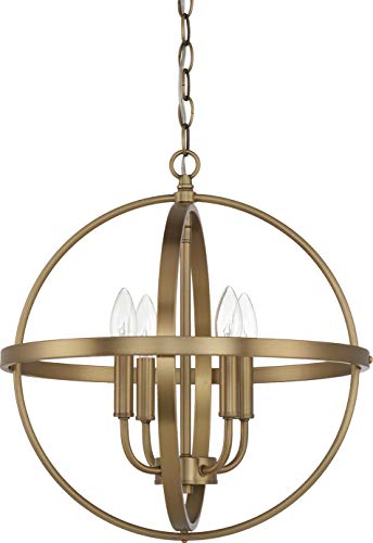 Capital Lighting 317541AD Hartwell Four Light Pendant, Aged Brass Alternate Image.jpg