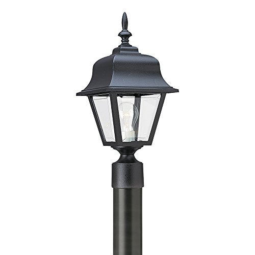 Generation Lighting 8255-12 Polycarbonate Outdoor One Light Outdoor Post Lantern, Black Alternate Image.jpg