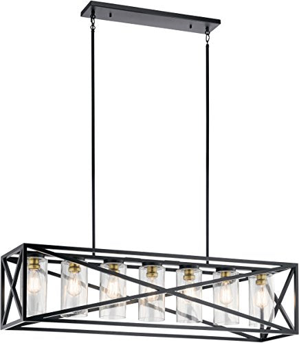 Kichler 44082BK Moorgate Seven Light Linear Chandelier, Black Alternate Image.jpg