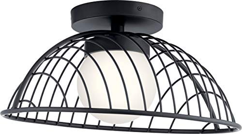 Kichler 84096MBK Clevo LED Semi Flush Mount, Matte Black Alternate Image 3.jpg