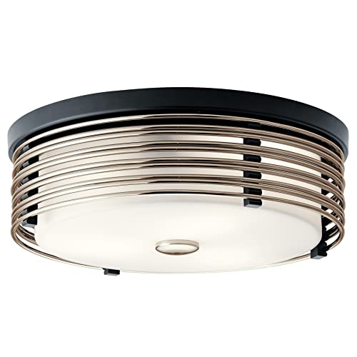 Kichler 43293BK Bensimone Two Light Flush Mount, Black Alternate Image.jpg