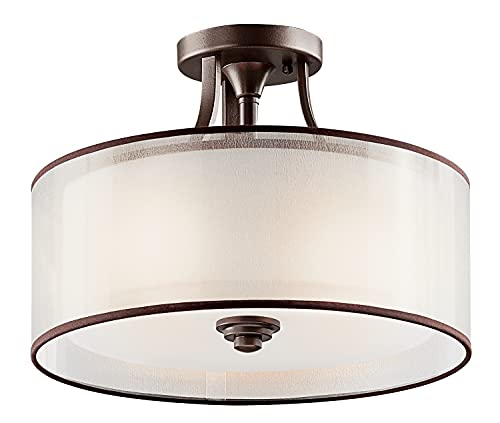 Kichler 42386MIZ Lacey Three Light Semi Flush Mount, Mission Bronze Alternate Image.jpg