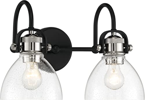 Minka-Lavery 3362-572 Monico Two Light Bath, Coal w/Polished Nickel Highlights Alternate Image.jpg