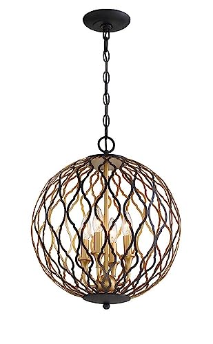 Minka-Lavery 2404-680 Gilded Glam Four Light Pendant, Sand Coal Alternate Image.jpg