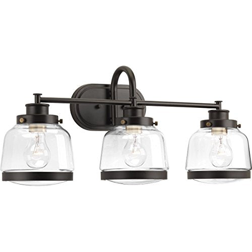Progress P300082-020 Judson Collection Three-Light Antique Bronze Clear Glass Farmhouse Bath Vanity Light Alternate Image.jpg