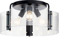 Kichler 42955BK Thoreau Three Light Semi Flush Mount, Black Alternate Image 2.jpg