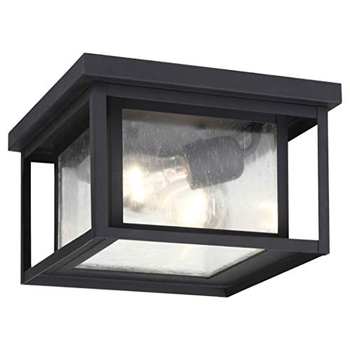 Generation Lighting 78027-12 Hunnington Two Light Outdoor Flush Mount, Black Alternate Image.jpg