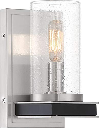 Minka-Lavery 1051-691 Cole'S Crossing One Light Wall Sconce, Coal With Brushed Nickel Alternate Image.jpg