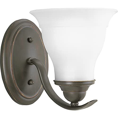 Progress P3190-20 Trinity Collection One-Light Antique Bronze Etched Glass Traditional Bath Vanity Light Alternate Image.jpg
