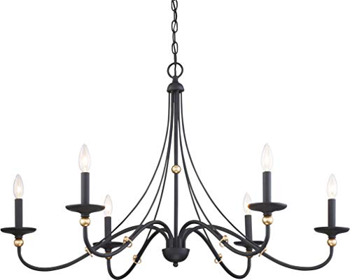 Minka-Lavery 1046-677 Westchester County Six Light Chandelier, Sand Coal With Skyline Gold Leaf Alternate Image.jpg