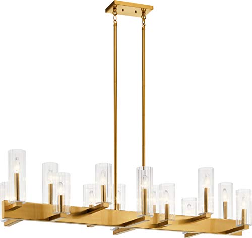 Kichler 44317FXG Cleara 14 Light Linear Chandelier, Fox Gold Alternate Image.jpg