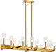 Kichler 44317FXG Cleara 14 Light Linear Chandelier, Fox Gold Alternate Image.jpg