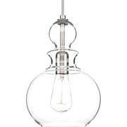 Progress P5334-09 Staunton Collection One-Light Brushed Nickel Clear Glass Global Pendant Light Alternate Image.jpg