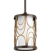 Progress P5082-20 Cirrine Collection One-Light Antique Bronze Etched White Glass Global Mini-Pendant Light Alternate Image.jpg