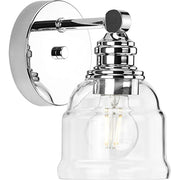 Progress P300373-015 Ambrose Collection One-Light Farmhouse Polished Chrome Clear Glass Bath Vanity Light Alternate Image.jpg
