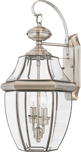 Quoizel NY8317P Newbury Two Light Outdoor Wall Lantern, Pewter Alternate Image.jpg