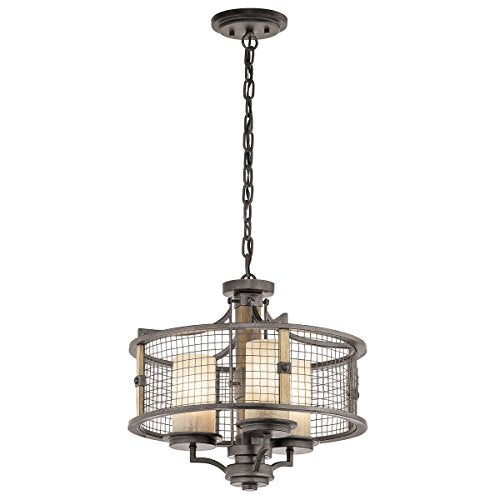 Kichler 43581AVI Ahrendale Three Light Chandelier/Semi Flush Mount, Anvil Iron Alternate Image.jpg