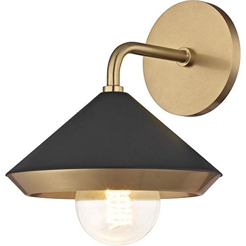 Mitzi H139101-AGB/BK Marnie One Light Wall Sconce, Aged Brass/Black Alternate Image.jpg