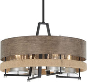 Minka-Lavery 2764-733 Silver Creek Four Light Convertible Pendant, Stone Grey, Coal & Brushed Nickel Alternate Image 2.jpg