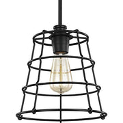 Progress P500281-031 Chambers Collection One-Light Matte Black Farmhouse Pendant Light Alternate Image.jpg