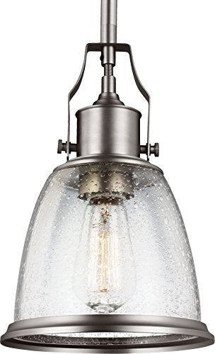 Generation Lighting P1354SN Hobson One Light Pendant, Satin Nickel Alternate Image.jpg