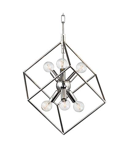 Hudson Valley 1215-PN Roundout Six Light Pendant, Polished Nickel Alternate Image.jpg