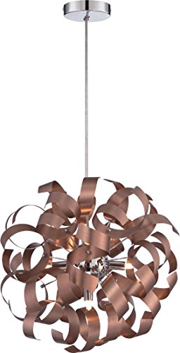 Quoizel RBN2817SG Ribbons Five Light Pendant, Satin Copper Alternate Image.jpg