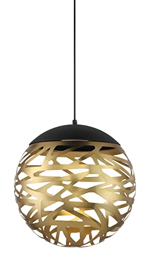 George Kovacs P934-688-L Golden Eclipse LED Pendant, Coal And Honey Gold Alternate Image.jpg