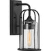 Progress P560255-031 Watch Hill Collection One-Light Textured Black and Clear Seeded Glass Farmhouse Style Small Outdoor Wall Lantern Alternate Image.jpg