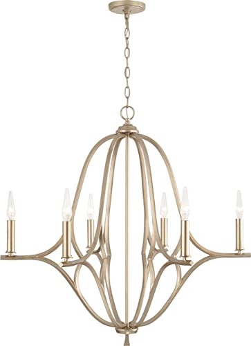 Capital Lighting 450061BS Claire Six Light Chandelier, Brushed Champagne Alternate Image 4.jpg