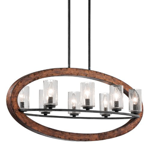 Kichler 43191AUB Grand Bank Eight Light Linear Chandelier, Auburn Stained Finish Alternate Image.jpg