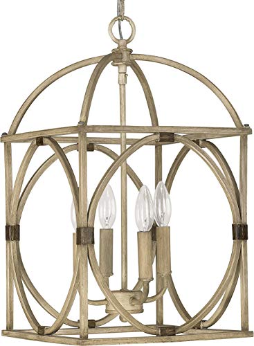 Capital Lighting 4521FO Surrey Four Light Foyer Pendant, French Oak Alternate Image.jpg