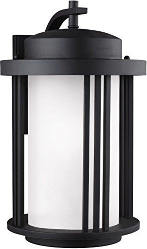Generation Lighting 8847901DEN3-12 Crowell One Light Outdoor Wall Lantern, Black Alternate Image.jpg