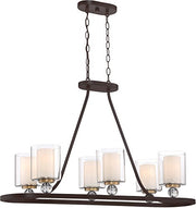 Minka-Lavery 3076-416 Studio 5 Five Light Island Pendant, Painted Bronze W/Natural Brush Alternate Image.jpg