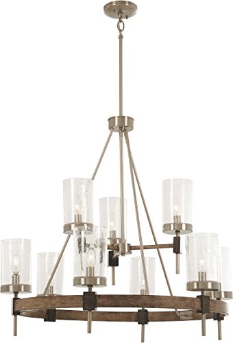 Minka-Lavery 4639-106 Bridlewood Nine Light Chandelier, Stone Grey W/Brushed Nickel Alternate Image.jpg