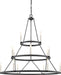 Quoizel DOR5015MB Doran 15 Light Chandelier, Mottled Black Alternate Image 4.jpg