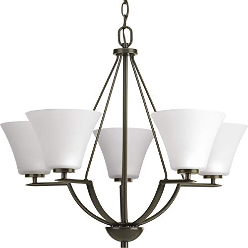 Progress P4623-20W Bravo Collection Five-Light Antique Bronze Etched Glass Modern Chandelier Light Alternate Image.jpg