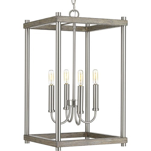 Progress P500088-009 Fontayne Collection Four-Light Brushed Nickel Farmhouse Pendant Light Alternate Image.jpg