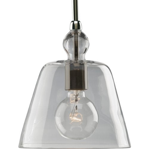 Progress P5184-104 Clear Glass One-Light Polished Nickel Coastal Mini-Pendant Light Alternate Image.jpg