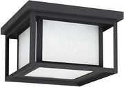 Generation Lighting 79039EN3-12 Hunnington Two Light Outdoor Flush Mount, Black Alternate Image.jpg