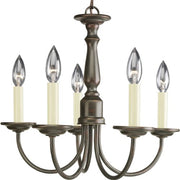 Progress P4009-20 Five-Light Antique Bronze Ivory Candles Traditional Chandelier Light Alternate Image.jpg
