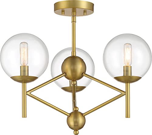 Minka-Lavery 2799-695 Auresa Three Light Semi Flush Mount, Soft Brass Alternate Image.jpg