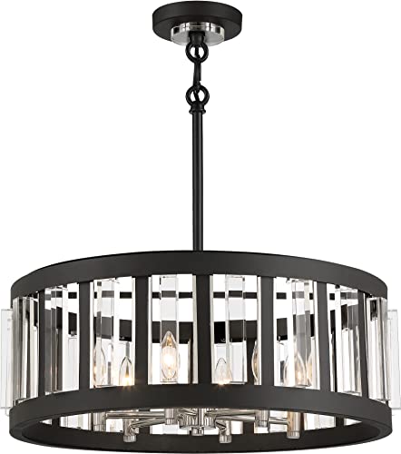 Minka-Lavery 5495-729 Majestic Splendor Six Light Pendant, Sand Coal And Polished Nickel Alternate Image.jpg