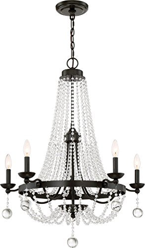 Quoizel LVY5005WT Livery Five Light Chandelier, Western Bronze Alternate Image.jpg