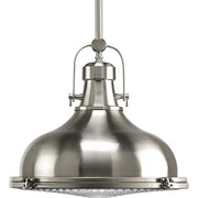 Progress P5197-09 Fresnel Lens Collection One-Light Brushed Nickel Fresnel Glass Coastal Pendant Light Alternate Image.jpg