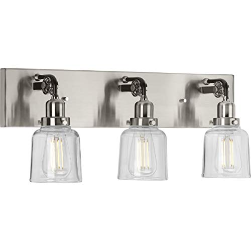 Progress P300228-009 Rushton Collection Three-Light Brushed Nickel Clear Glass Farmhouse Bath Vanity Light Alternate Image.jpg